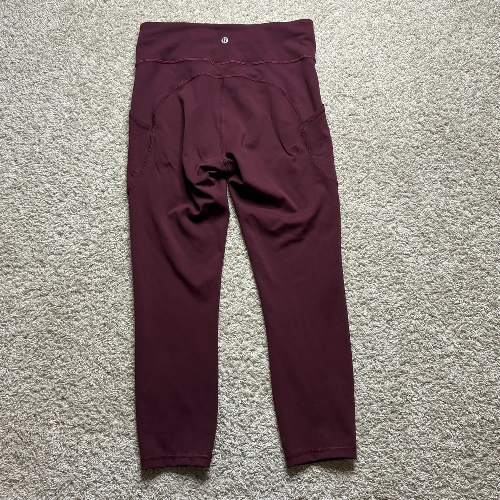 Lululemon Invigorate High-Rise Crop 23" Cassis Size 8 - Picture 5 of 8